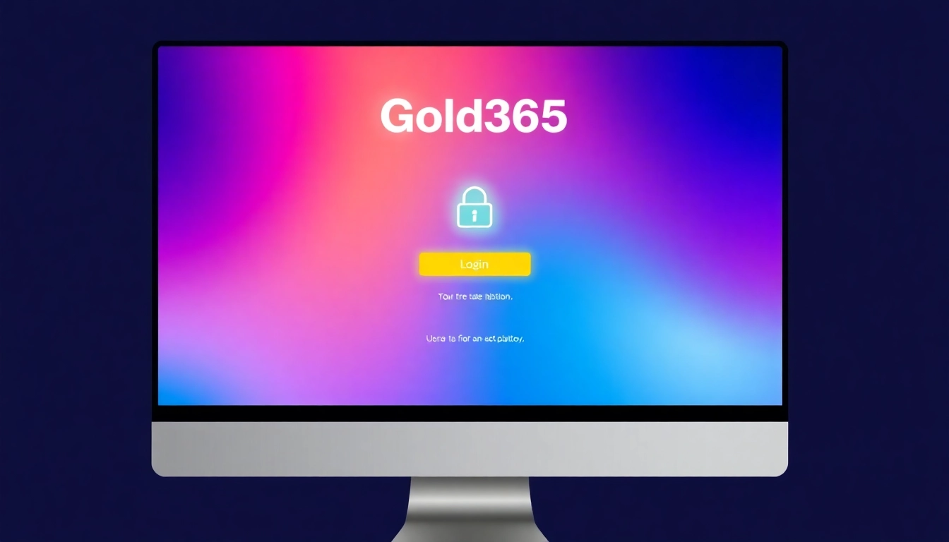 Gold365 Login page featuring a secure, user-friendly interface with quick access to betting features on a laptop screen.
