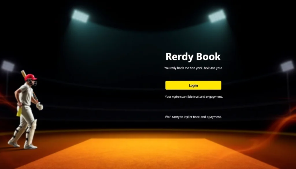 Reddy Book Login interface showing a secure online cricket betting platform, emphasizing easy access and user trust.