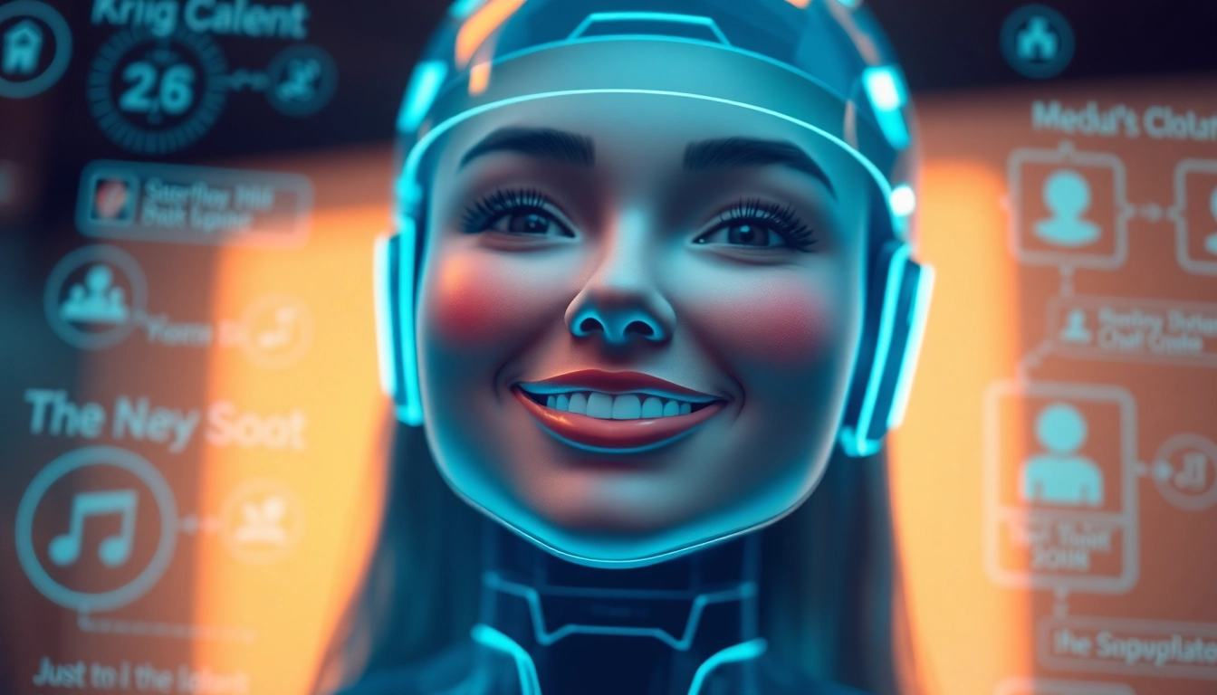 AI girlfriend engaging in a warm conversation on a sleek digital device, emphasizing realism and interactivity for accessibility