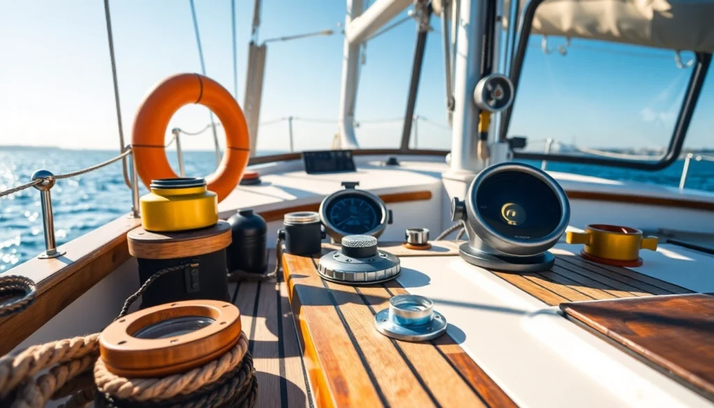 Professional sailor using precise Boots Versegelung tools for navigation on a boat at sea,